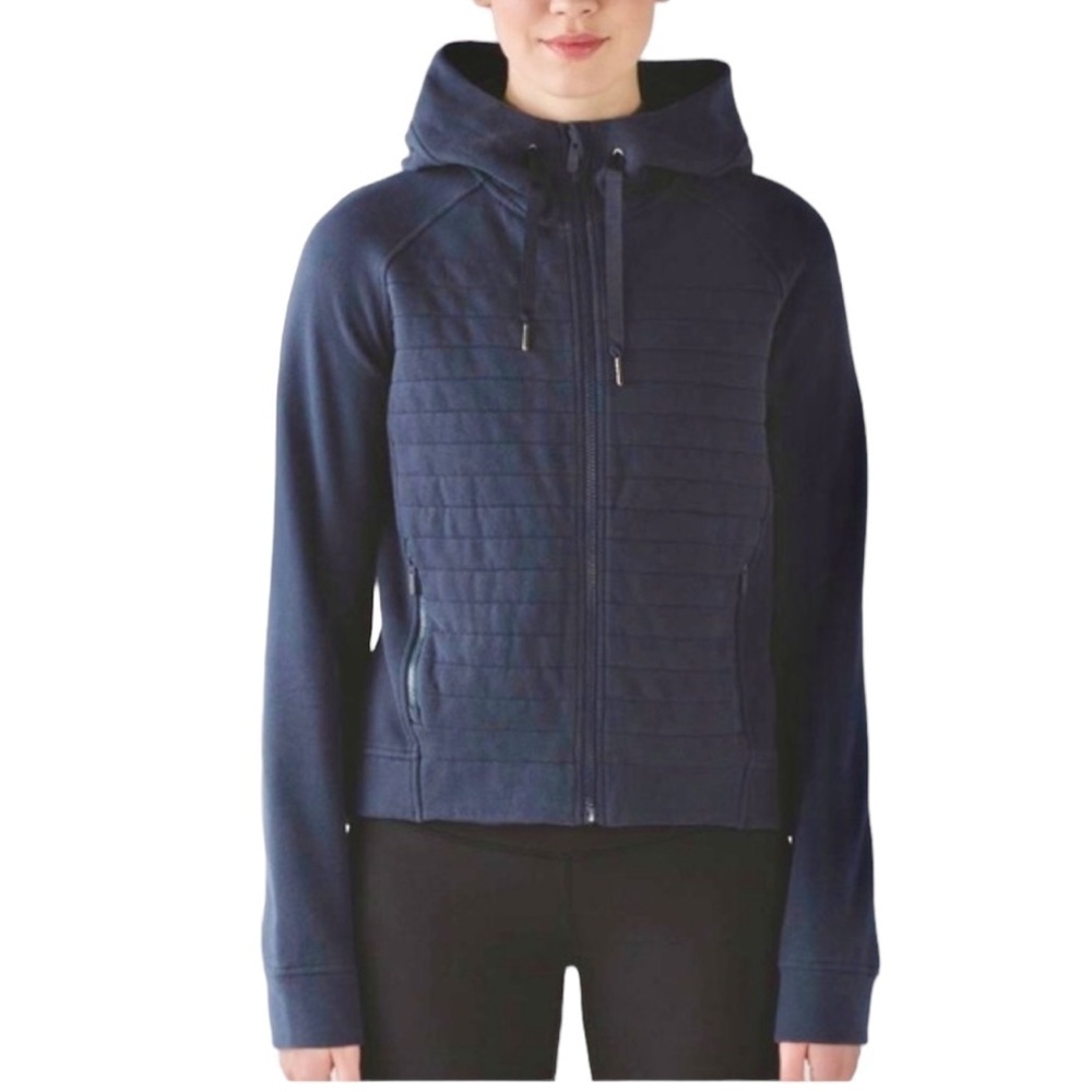 LULULEMON Fleece Be True Hoodie Inkwell Blue Size 8